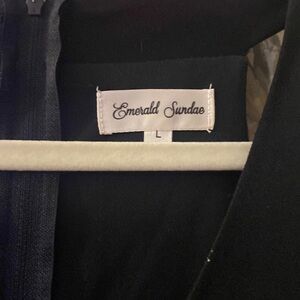 Little Black dress by emerald Sunday women’s L. All black V-neck zipper back.